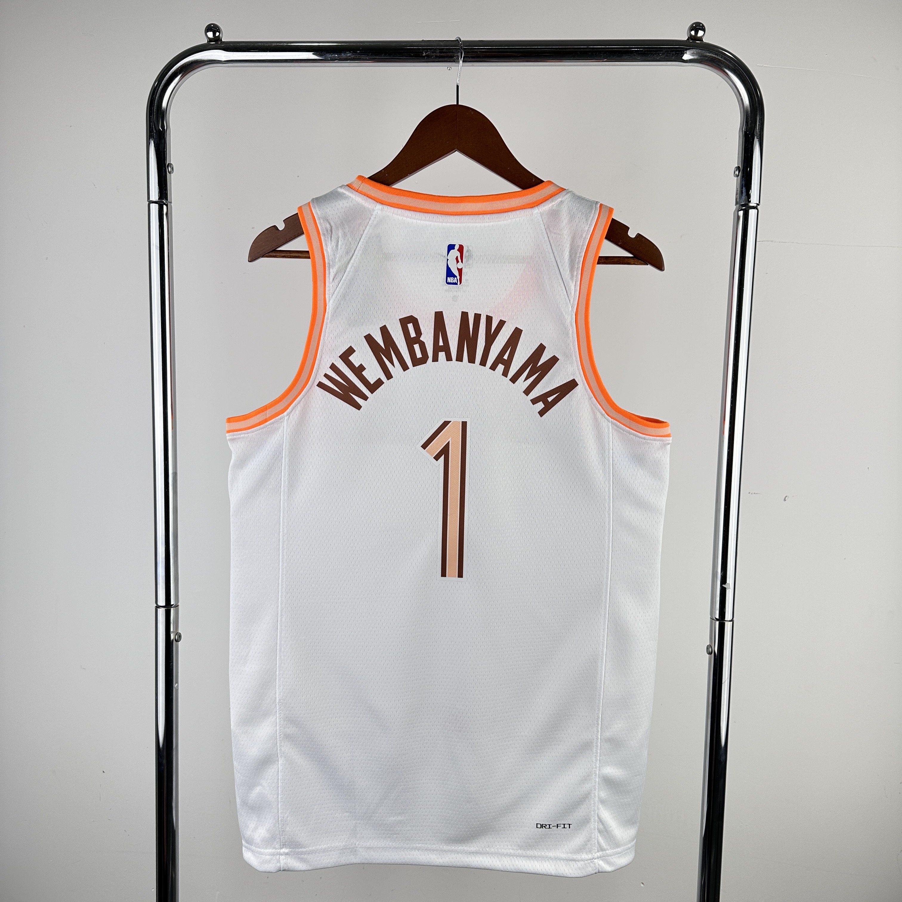 Men San Antonio Spurs #1 Wembanyama White City Edition Nike 2024 NBA Jersey->sacramento kings->NBA Jersey